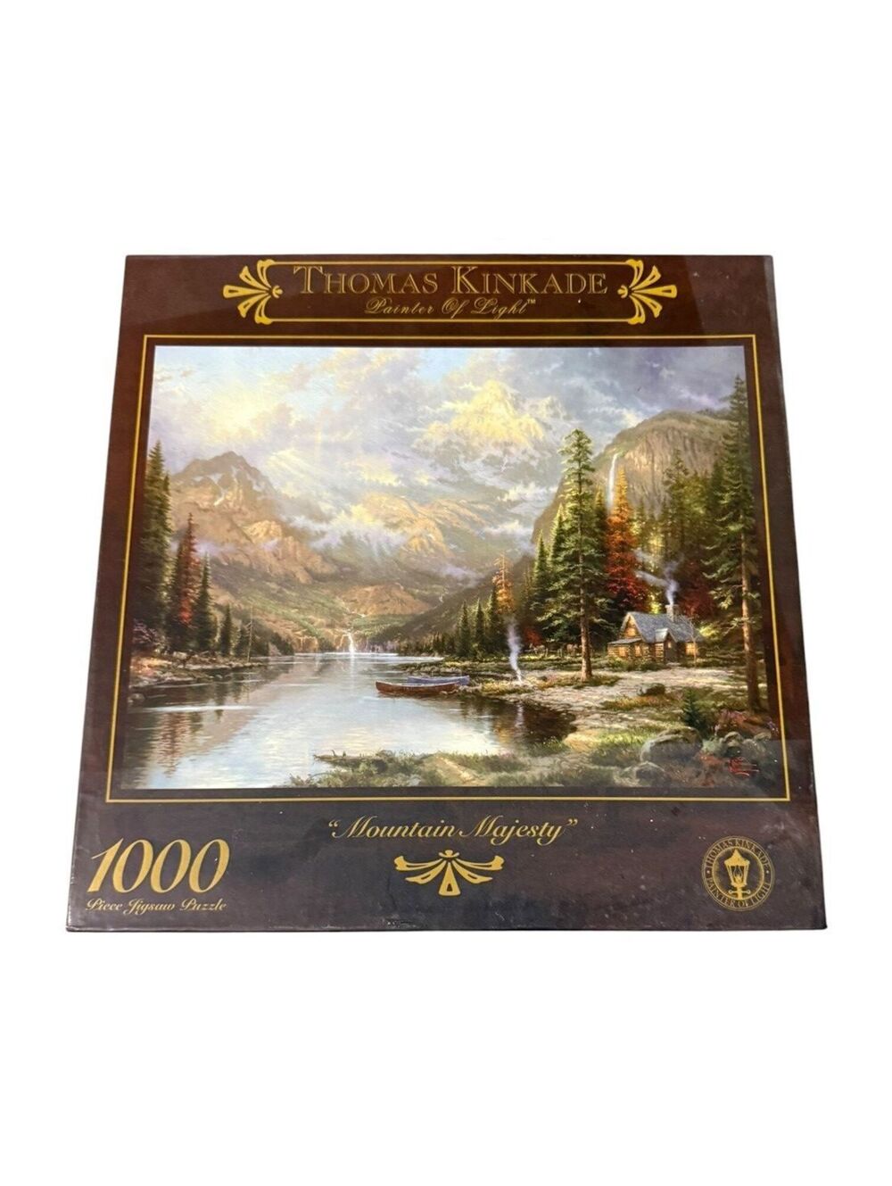NIB Thomas Kinkade Mountain Majesty 1000 Piece Jigsaw Puzzle 27" x 20"